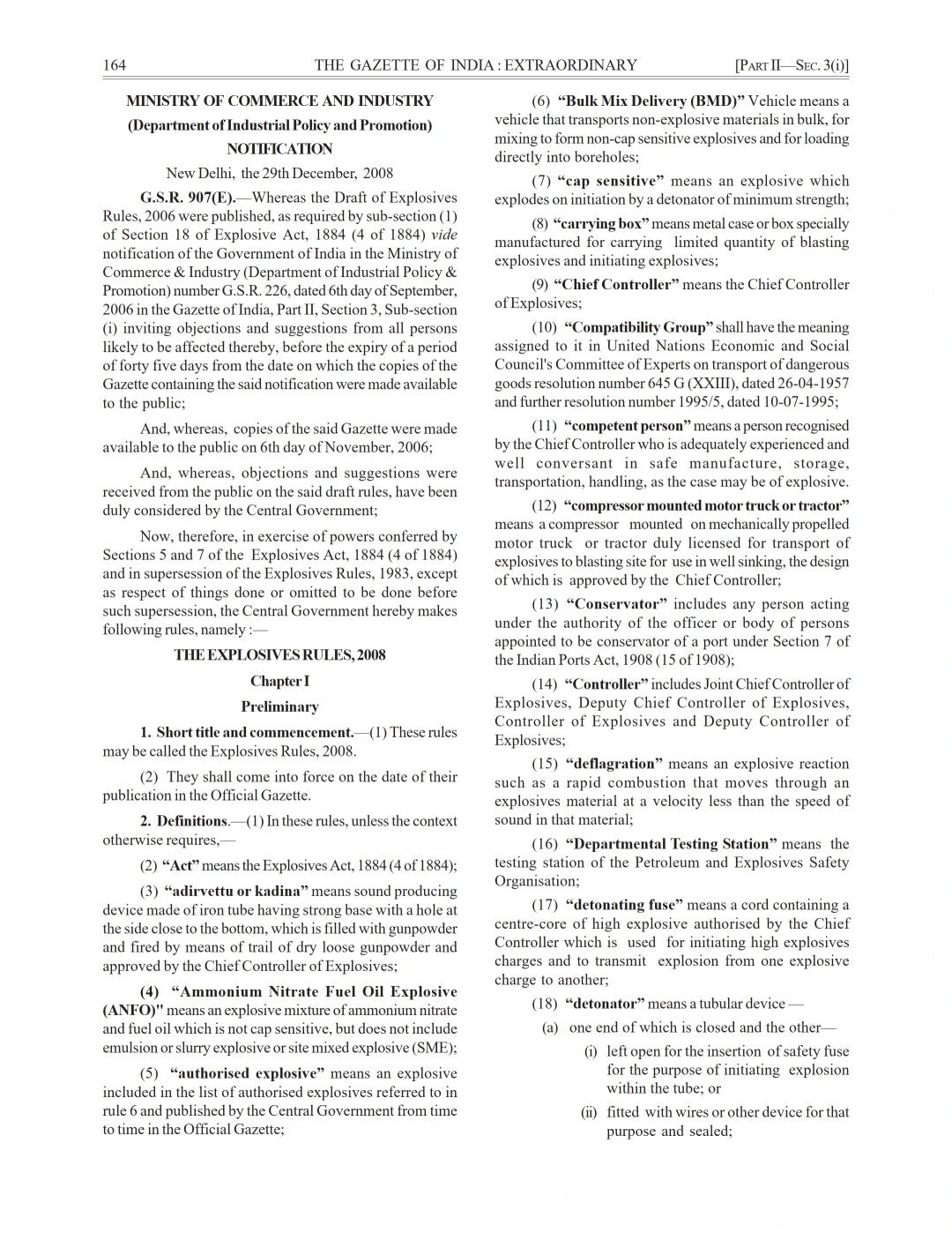Explosives Rules, 2008