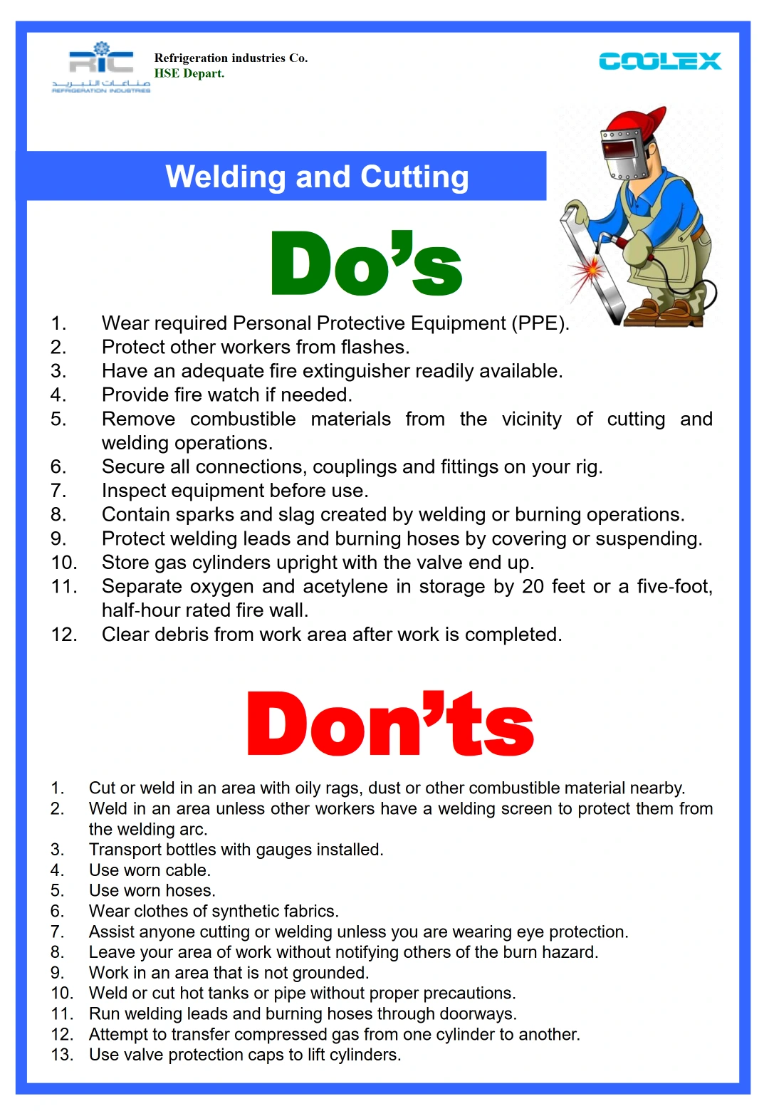 Safety Do’s and Don’t