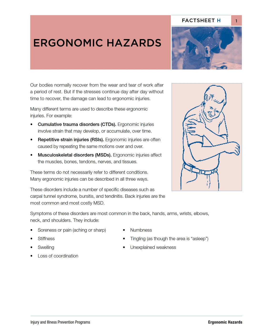 Ergonomic Hazards – Risk Factors, Injury Prevention and Workplace Ergonomics Checklist