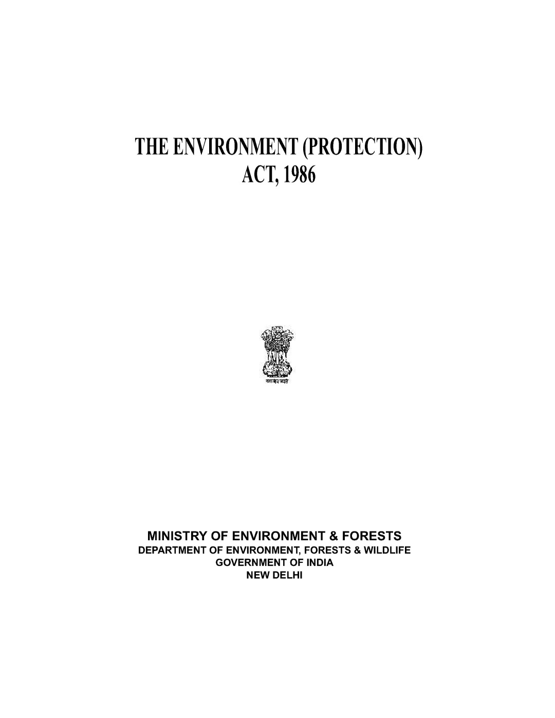 Environment (Protection) Act, 1986